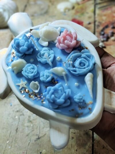 Sea Whisper Turtle Candle