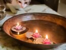 Divine Glow of Lotus – Exclusive Floating T-Light Set of 5 (Luxury Diwali Edition)