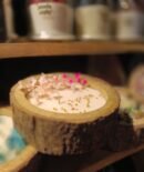 Mehfil Urli Luxury Candle – Handcrafted Wooden with Bark Finish , 3 wicks