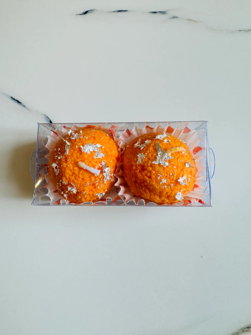 PVC Box 2: 2 in 1 Ladoo Candle | 2 in 1 Mini Bubble Candle | Empty Box| 3x1.5x1.5 inch