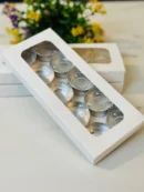 White Tealight Paper Box | T-light paper box | 180x87x18 MM | Kaju Katli Box | Daisy Candle Box